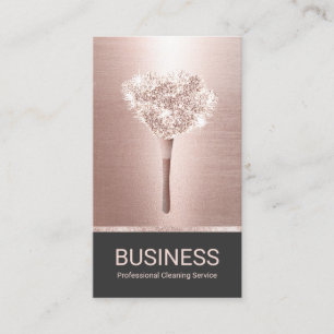 Carte De Visite Nettoyage de la maison Service de ménage Rose Gold