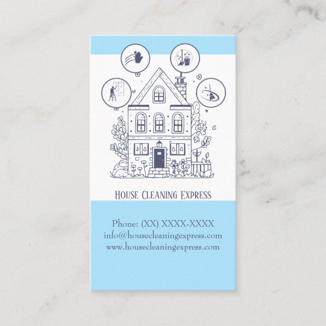 Carte De Visite Nettoyage de la maison Services à domicile Charme  (Devant)