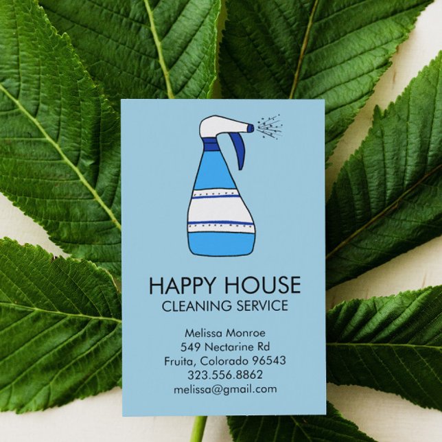 Carte De Visite Nettoyage de la maison Services à la maison Fourni (Créateur téléchargé)