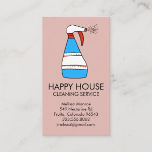 Carte De Visite Nettoyage de la maison Services à la maison Fourni
