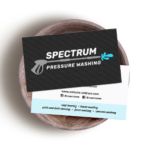 Carte De Visite Nettoyage de la pression Lave-linge Gold Black Bus