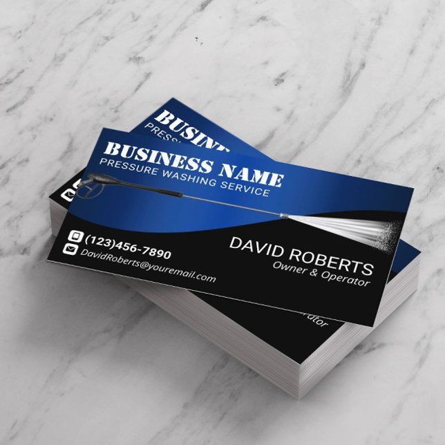 Carte De Visite Nettoyage de l'alimentation de lavage sous pressio (Créateur téléchargé)