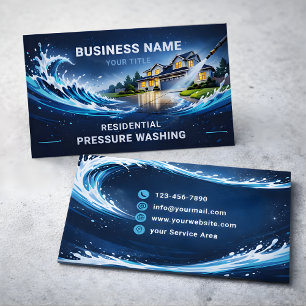 Carte De Visite Nettoyage de maisons sous pression Cosmic Wave