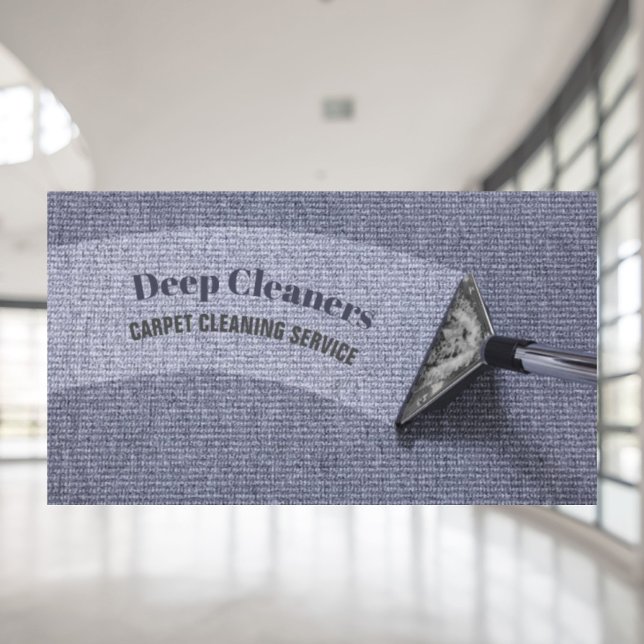 Carte De Visite Nettoyage de tapis ménager (Housekeeping Housekeeper Floor Carpet Cleaning Business Card)