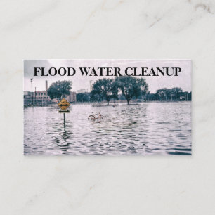 Carte De Visite Nettoyage d'enlèvement d'eaux d'inondation