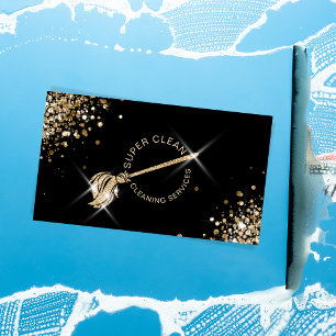 Carte De Visite Nettoyage des domestiques moderne Sparkle