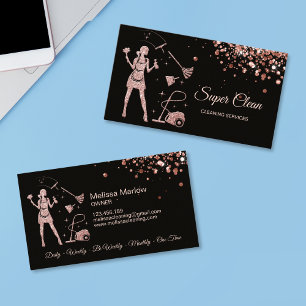 Carte De Visite Nettoyage des domestiques Service de nettoyage des