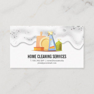 Carte De Visite Nettoyage des services domestiques   Les soap-sons