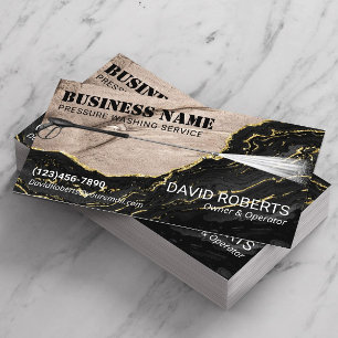 Carte De Visite Nettoyage du marbre d'agate d'or à pression