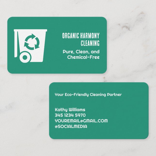 Carte De Visite Nettoyage écologique (Devant / Derrière)