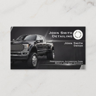 Carte De Visite Nettoyage et détourage de camion noir avec logo