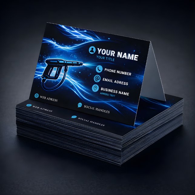 Carte De Visite Nettoyage Haute Pression Résidentiel Galaxie Sombr (Créateur téléchargé)