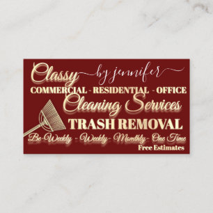 Carte De Visite Nettoyage Lave-Linge Retrait Maid Gold Logo QR