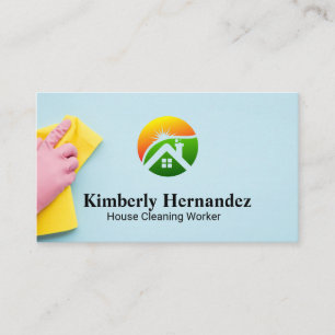 Carte De Visite Nettoyage manuel plus propre   Logo Home Clean