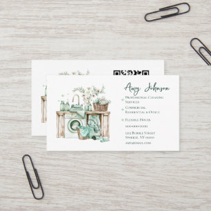 Carte De Visite Nettoyage professionnel aquarelle