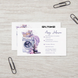 Carte De Visite Nettoyage professionnel aquarelle