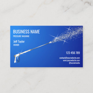 Carte De Visite Nettoyage professionnel de lavage sous pression Pu