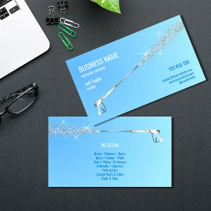 Carte De Visite Nettoyage professionnel de lavage sous pression Pu