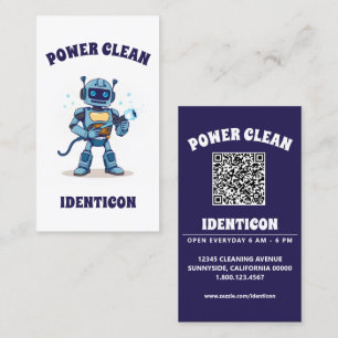 Carte De Visite Nettoyage puissant avec code QR