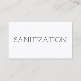 Carte De Visite Nettoyage Sanitisation Désinfection Minimale