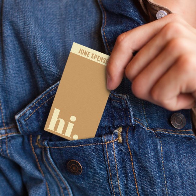 Carte De Visite Nettoyer Simple Bonjour hi Typographie Décontracté (Créateur téléchargé)