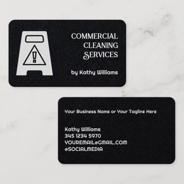 Carte De Visite Nettoyeur commercial (Devant / Derrière)