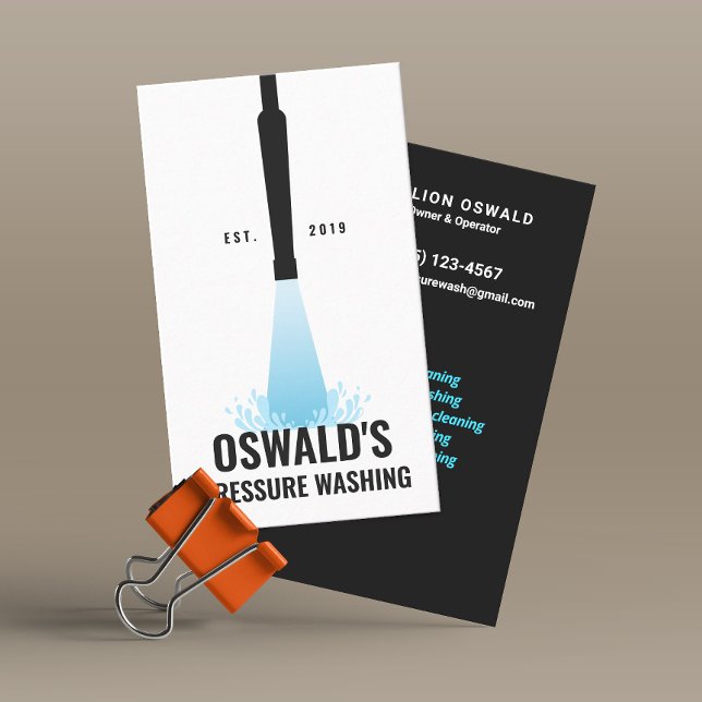 Carte De Visite Nettoyeur d'alimentation du lave-linge à pression (Créateur téléchargé)