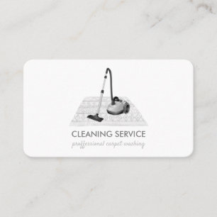 Carte De Visite Nettoyeur de tapis aspirateur gris argent