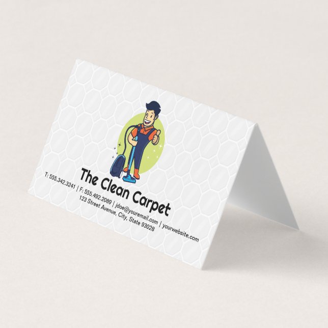 Carte De Visite Nettoyeur de tapis | Services à domicile (Devant)