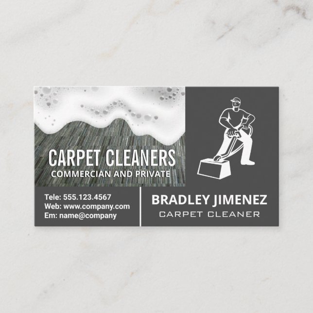Carte De Visite Nettoyeur de tapis | Tapis | Les soap-sons (Devant)