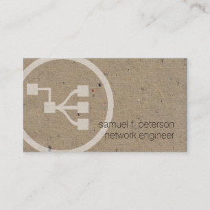 Carte De Visite Network Engineer Network Points Icône Papier natur