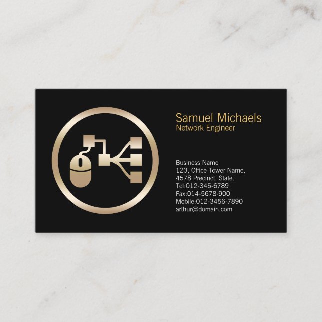 Carte de visite NetworkEngineer de la souris (Devant)