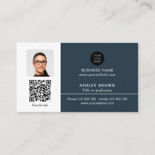 Carte De Visite Networking immobilier QR code photo professionnell