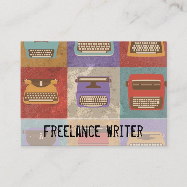 Carte De Visite Neuf rétros machines à écrire (Devant)