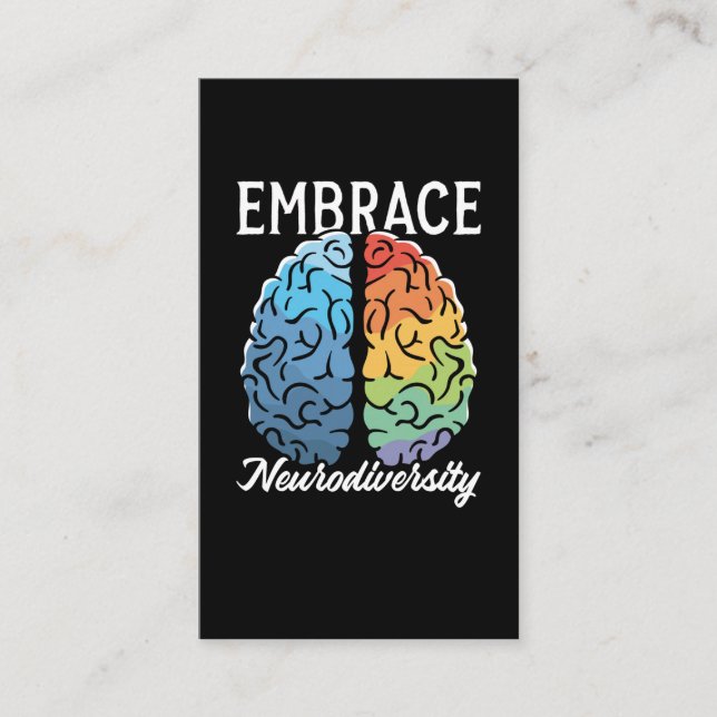 Carte De Visite Neurodiversité Sensibilisation à la santé mentale  (Devant)