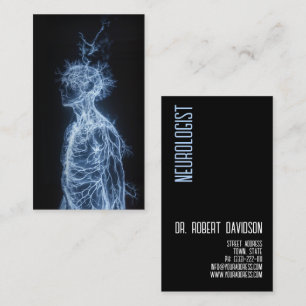 Carte De Visite Neurologue Nerves Docteur Médicale moderne Bold