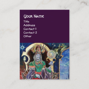 Carte De Visite NEUROMANCER, bleu rouge violet