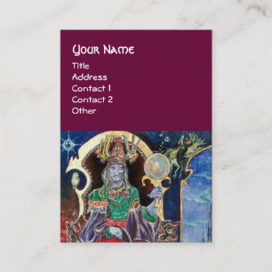 Carte De Visite NEUROMANCER bleu rouge violet