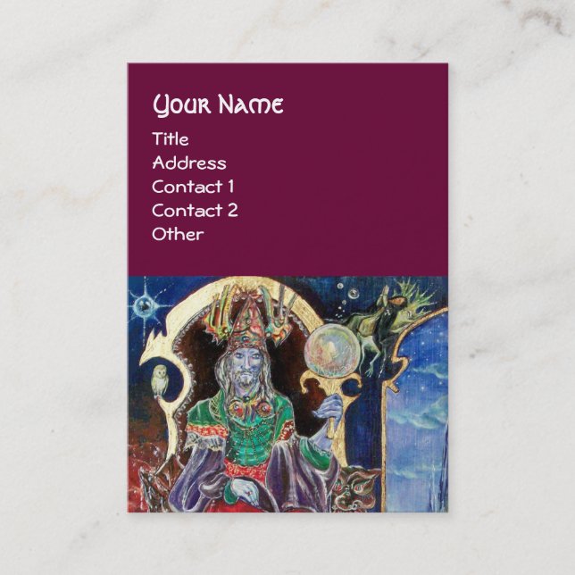 Carte De Visite NEUROMANCER bleu rouge violet (Devant)