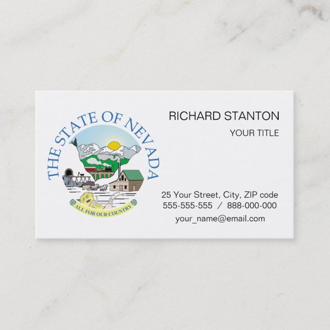 Carte De Visite Nevada (Devant)
