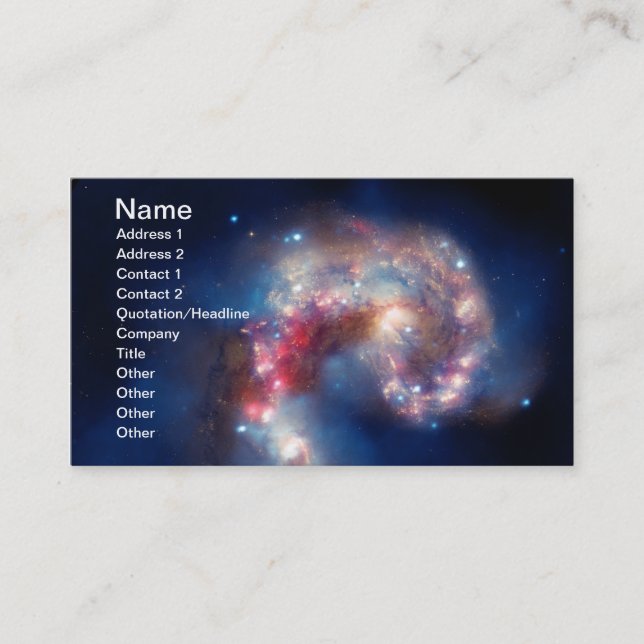Carte De Visite NGC 4038 Antennes Galaxies NASA (Devant)