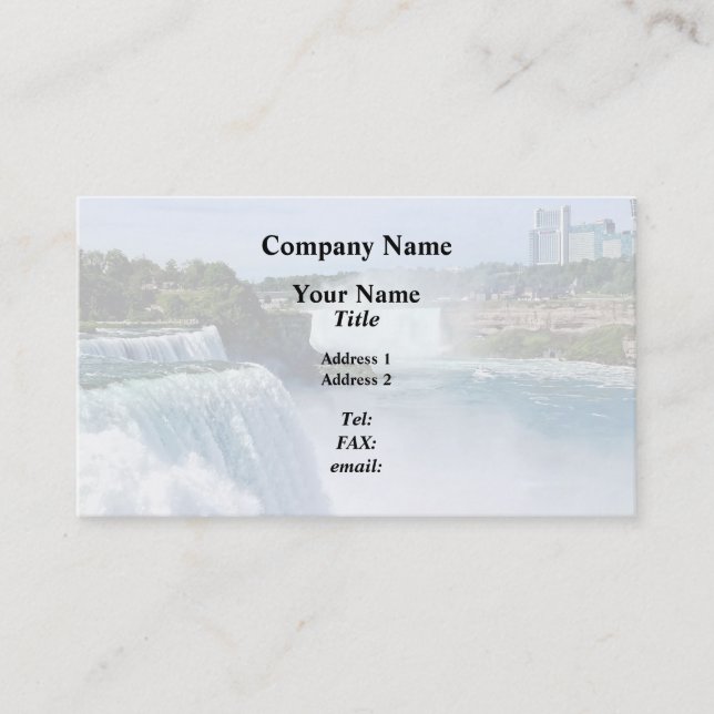 Carte De Visite Niagara Falls NY - Vue du côté américain (Devant)