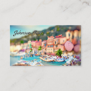 Carte De Visite Nice France Paysage Rose Turquoise Europe Voyage