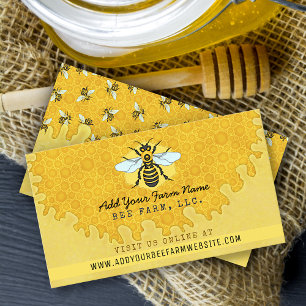 Carte De Visite Nid d'abeilles d'abeilles de ferme d'abeille