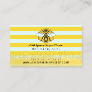 Carte De Visite Nid d'abeilles d'abeilles de la ferme   d'abeille