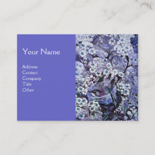 Carte De Visite NID OISEAU, monogramme, bleu blanc