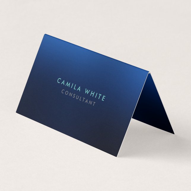 Carte De Visite Night Blue Elegant Professionnel (Devant)