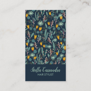 Carte De Visite Night Gardens Botanique Motif Deep Blue