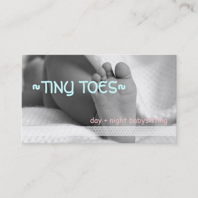 Carte De Visite Night PM Nanny Child Day Care Babysitter (Devant)