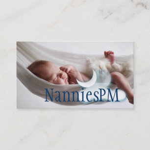Carte De Visite Night PM Nanny Child Day Care Babysitter